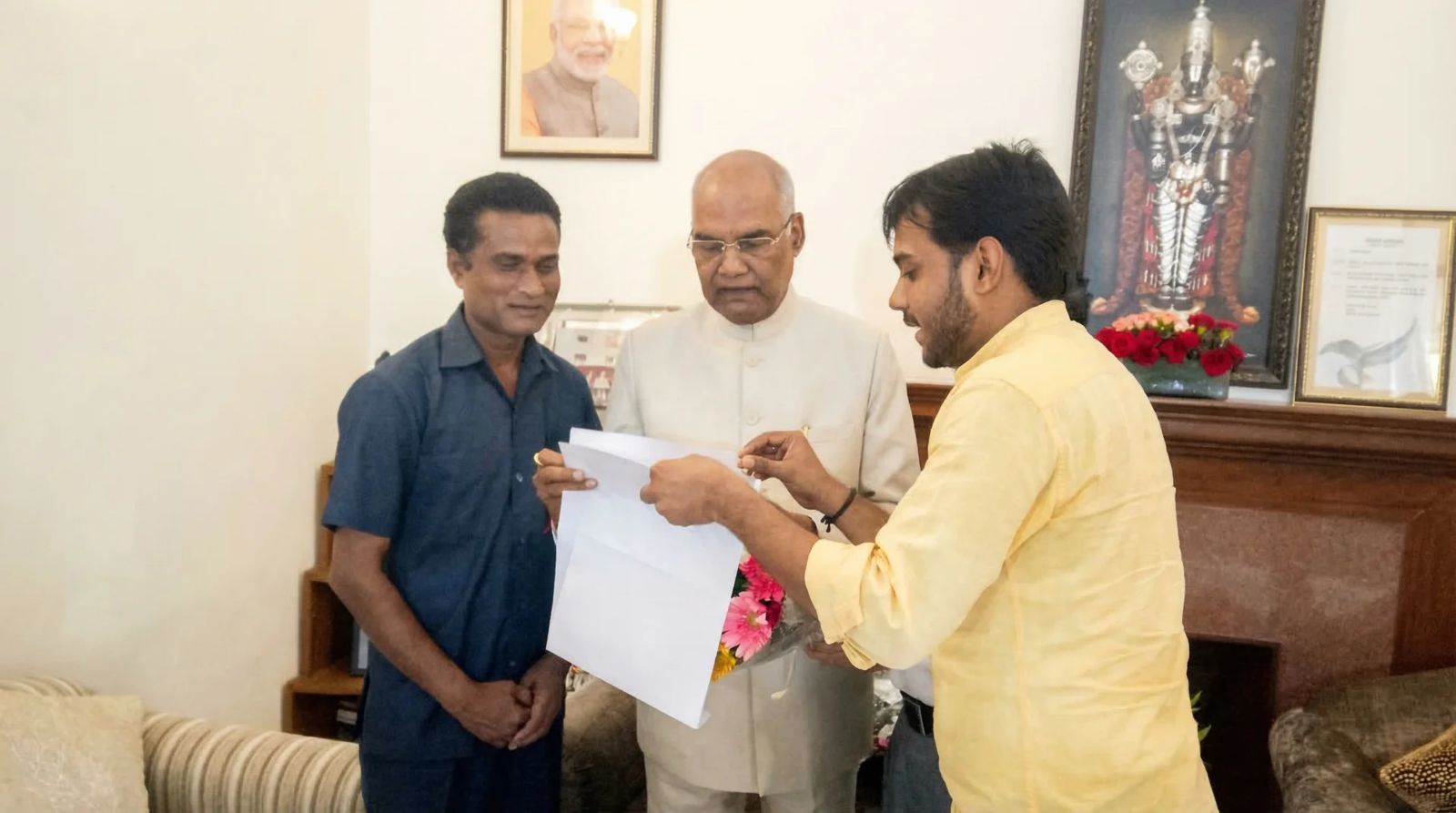 Adarsh Pati Tiwari in discussion with senior leadership