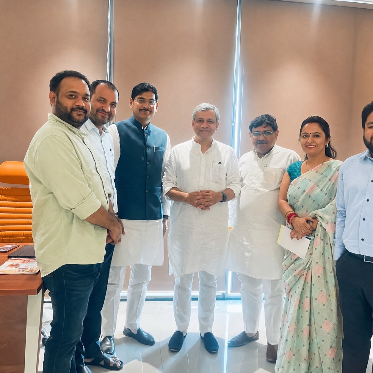 Adarsh Pati Tiwari at a leadership meeting
