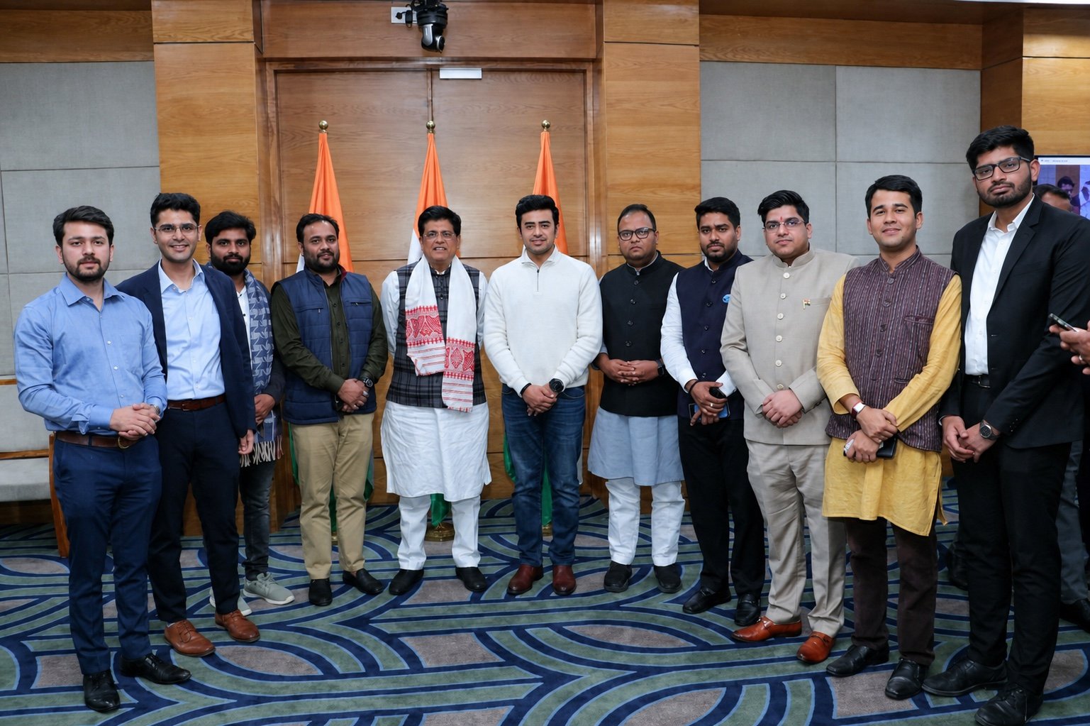 Adarsh Pati Tiwari with delegation team